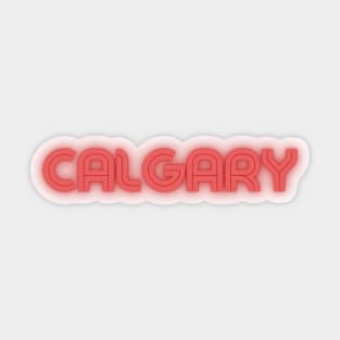 Calgary Retro Word Art Sticker